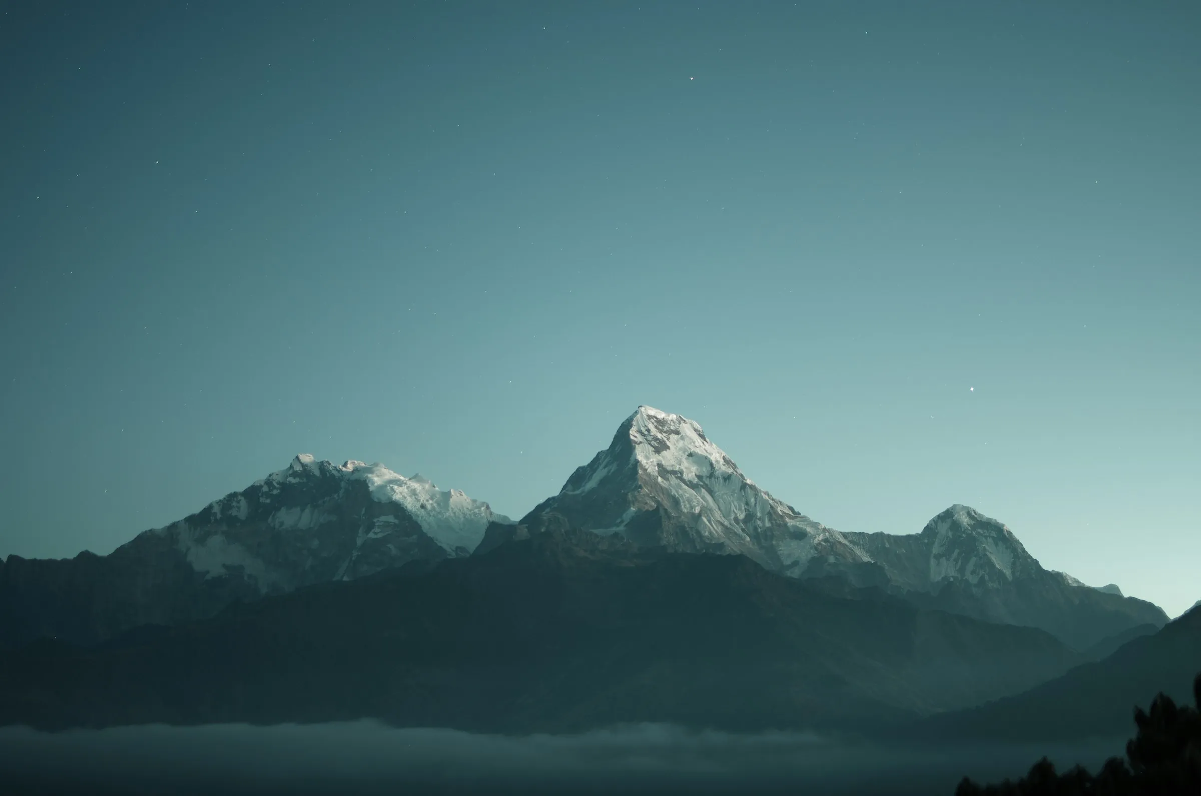 The Annapurna range at dawn from Poon Hill